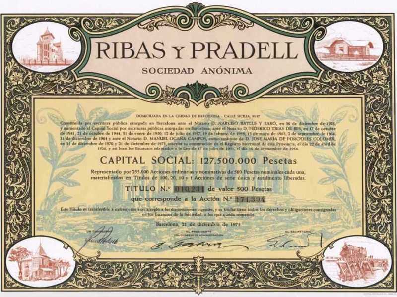 Ribas y Pradell, Sociedad&nbsp;Anónima